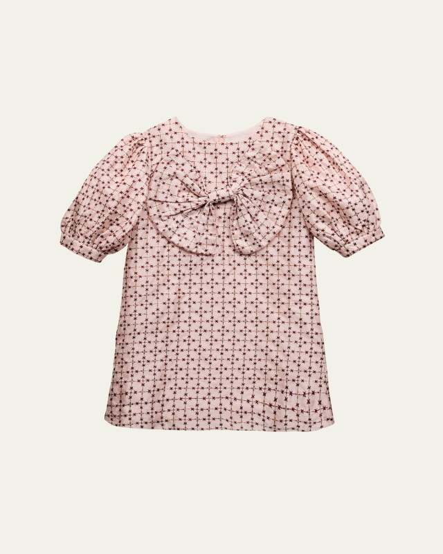 Girl's Novella Embroidered Mini Dress, Size 4-